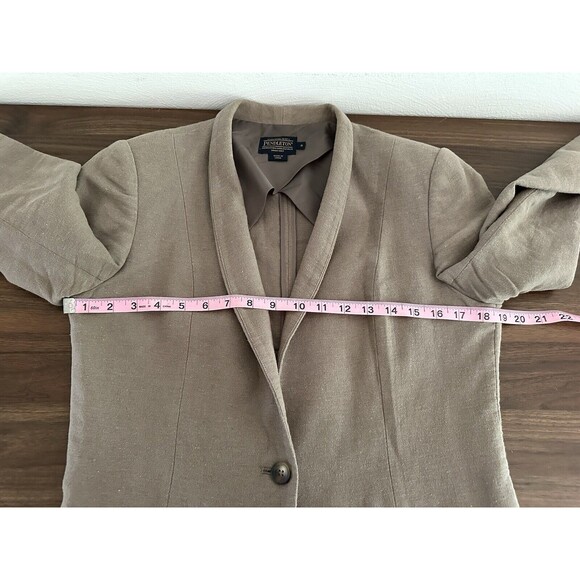 Pendleton Blazer Women Size 6 Beige Button Pockets - Picture 5 of 9